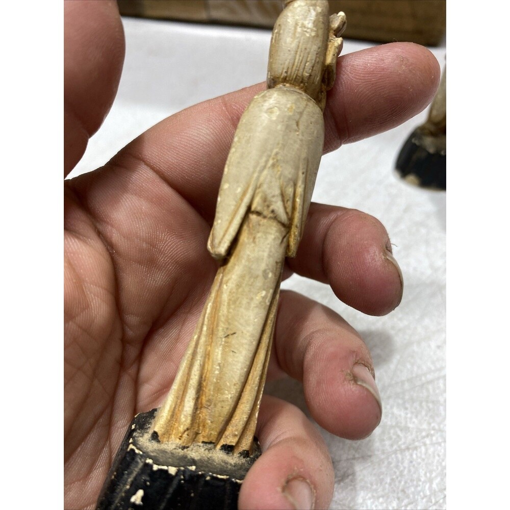 Vintage Mid-century Carved Chinese / Japanese Asian Man Woman Figurine Celluloid - Picture 7 of 16